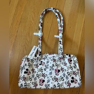 Disney BAGGU SOLD OUT storybook Minnie Mouse floral bowler bag purse cream pink